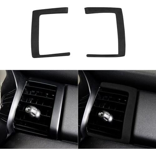 2PCS Suede Car Front Air Outlet Decoration Stickers Frame Cover Trim for MINI F55 F56 F57 2014-2020 Auto Styling Accessories
