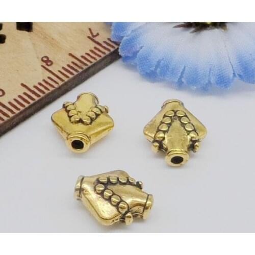 Free Shipping Wholesale 200Pcs Gold plated Spacer beads Jewelry Craft DIY 10.5x9mm