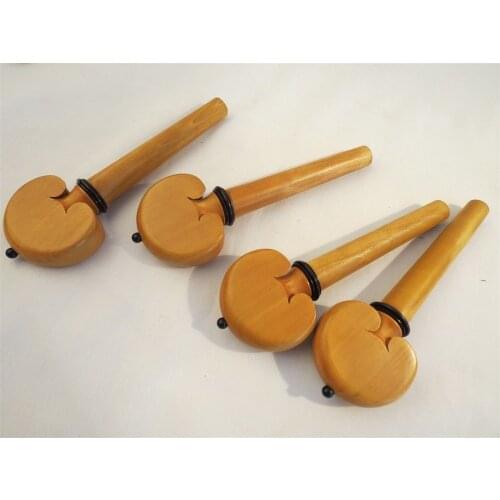 4pcs boxwood cello pegs. one set of 4/4 cello pegs