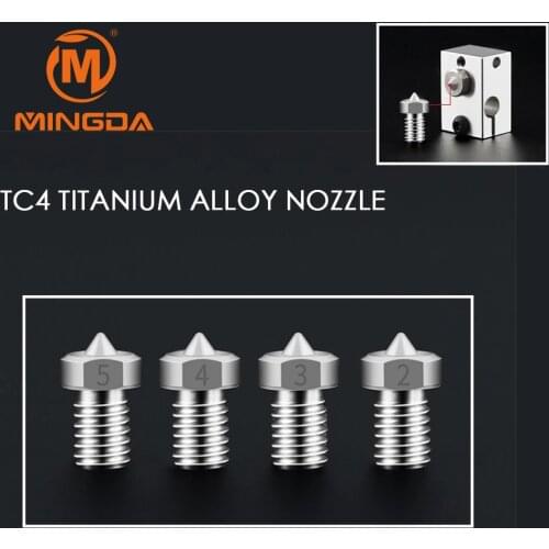 3D Printer Accessories V5 V6 Nozzle 1.75mm Nozzles 0.2 0.25 0.3 0.4 0.5mm for 1.75mm Filamnet Full Metal E3D