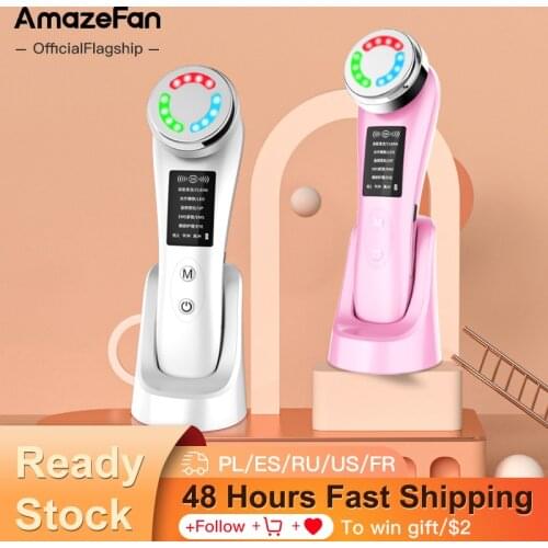 AmazeFan 5 in 1 RF & EMS Radio Mesotherapy Electroporation Facial Beauty LED Photon Facial Rejuvenation Wrinkle Removal Eye Care