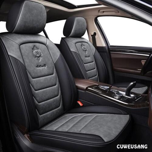 CUWEUSANG leather car seat covers for volkswagen all models vw polo passat b6 b7 b8 golf 5 6 7 touran touareg tiguan car seats