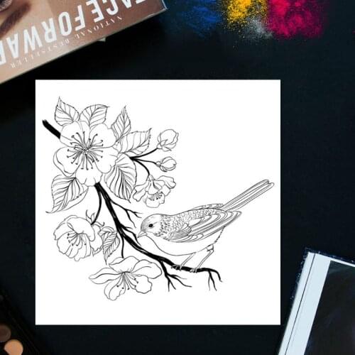 Flower Bird DIY Silicone Clear Stamp Cling Seal Scrapbook Embossing Album Decor GXMA