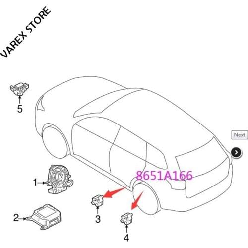 Collision sensor for Mitsubishi Outalander OEM: 8651A166 8651A165
