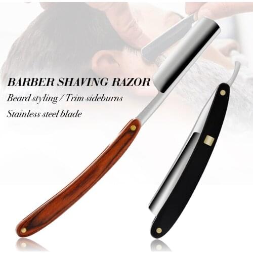 Shaving Razor Holder Barber Hair Tools Razor Folding Shaving Knife Stainless Steel Straight Razor Holder Beard Trimmer Cutter
