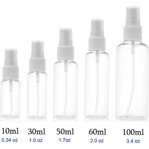 2pcs Small Fine Mist Spray Bottle,Travel Clear Fine Refillable Plastic Perfume Bottle Atomizer