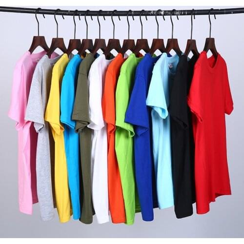 2021 Summer T-Shirts Women top Cotton Short Tees Plain Solid Male Female Basic Tshirts O-Neck Slim Fit Tee shirt Young Boy eGirl
