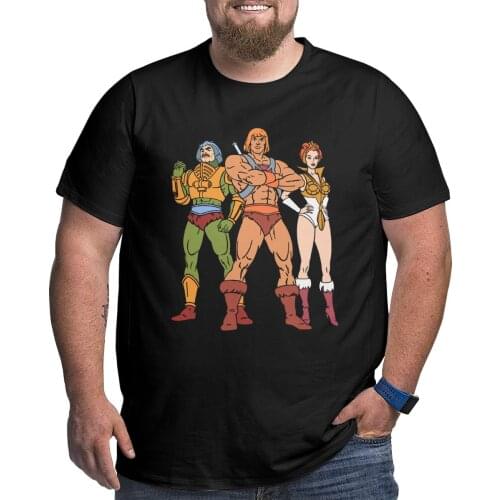 He-Man Masters Of The Universe Trinity T-Shirts for Men Big Tall Tee Shirt T Shirts Plus Size Big Size Large 4XL 5XL Clothing