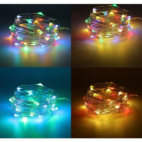 10m 100 LED Copper Wire AA Battery Powered String Fairy Light Decorative Lights for Halloween Christmas Holiday Wedding Parties