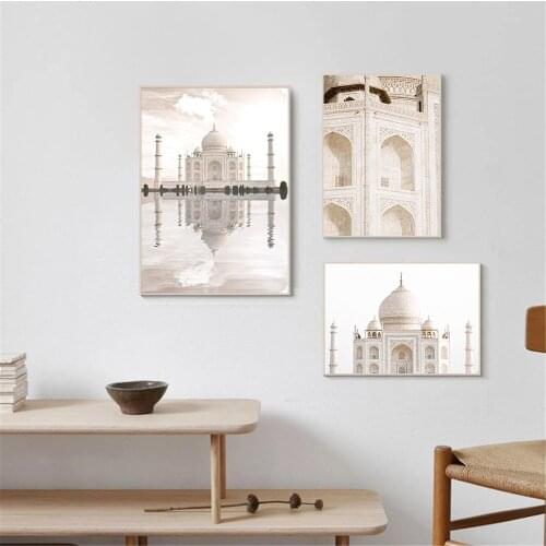 Islamic Landscape Print Painting Mosque Architecture Canvas Poster Muslim Wall Art Prints Modern Wall Pictures Living Room Decor