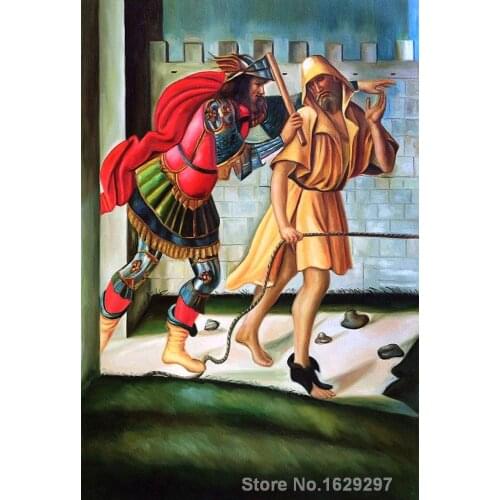 Famous Sandro Botticelli painting Figures on the Road to Calvary Hand painted High quality