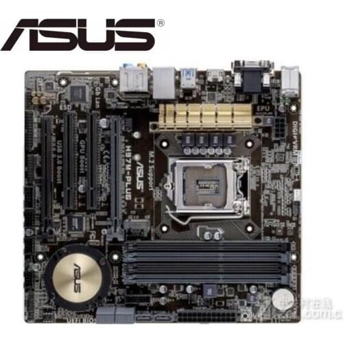 For ASUS H97M-PLUS used desktop motherboard DDR3 LGA 1150 motherboard Solid-state integrated USB3,0 SATA3 PCI-E 3.0 mainboard