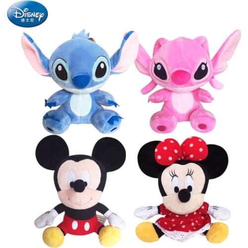 Mickey Mouse kids plush toys DISNEY cute pink Stich winnie Cartoon boy dolls Kids Birthday Gift