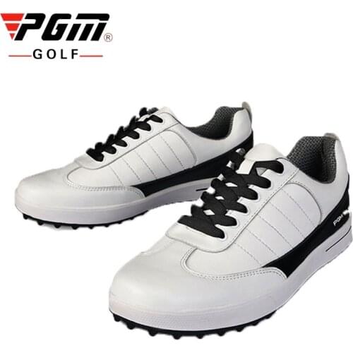 Mens Breathable Leather Golf Shoes Men Waterproof No-slip Sneakers Lace Up Wear-resistant Golf Shoes EU39-45 AA51031
