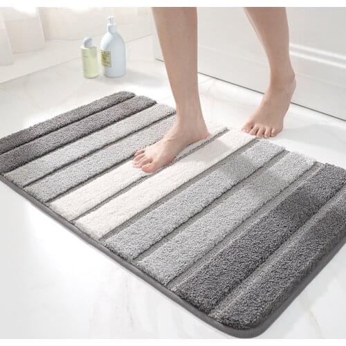 Soft Bathroom Non-slip Mat Absorbent Bathroom Carpet Household Living Room Kitchen Door Mat Toilet Non-slip Machine Washable