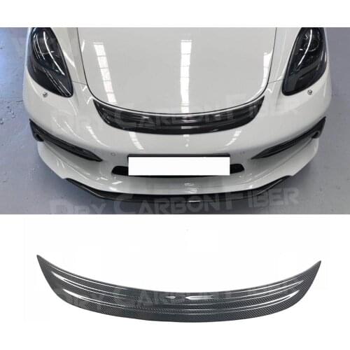 Carbon Fiber Front Bumper Engine Hood Air Vent Trim Grill Cover Sticker fit for Porsche 718 Cayman Boxster 2016-2019