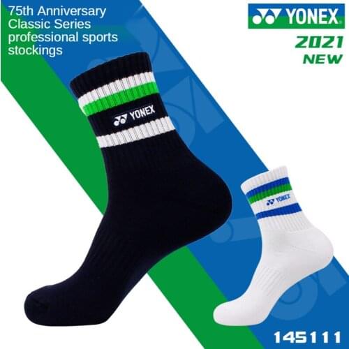 New 3 Pairs YONEX Socks Sport mid Sock Men Women badminton pure cottonTowel Bottom Socks