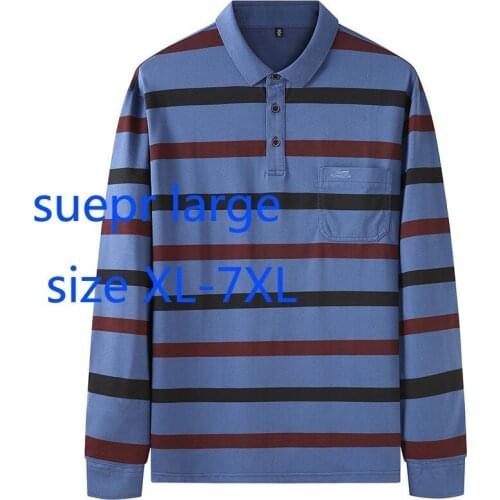 New Arrival Fashion Super Large Autumn Mens Stripe Long Sleeve Casual Striped Knitted Men T Shirt Plus Size XL2XL3XL4XL5XL6XL7XL