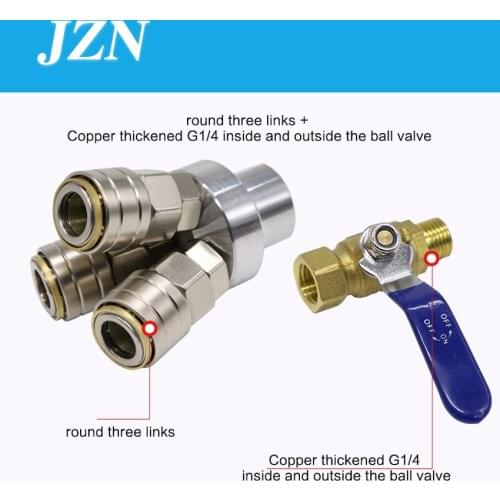 1 PCS C-type pneumatic quick connector self-locking round three ventilation tube plug male and female air pump air compressor