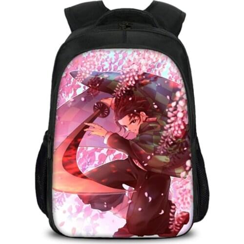 Anime Demon Slayer Kimetsu No Yaiba Kamado Tanjirou Nezuko Cospaly Backpack Students School Bag Laptop Travel Rucksack Gifts