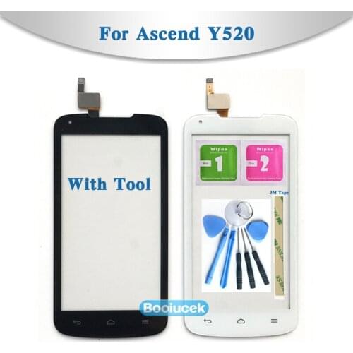 High Quality 4.5" For Huawei Ascend Y520 Touch Screen Digitizer Sensor Outer Glass Lens Panel