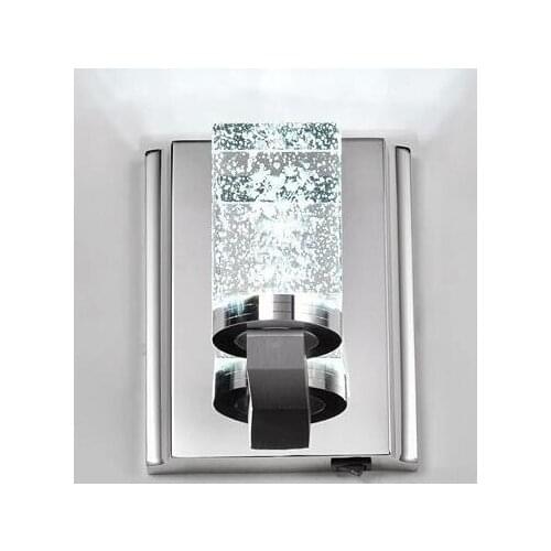 Modern crystal lamp high-end stainless steel LED crystal wall lamp The sitting room the bedroom aisle wall lamp roses FG653