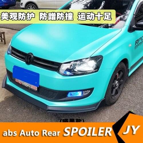 For Volkswagen Polo Body kit spoiler 2011-2013 Polo Bodykit ABS Rear lip rear spoiler front Shovel Bumper Diffuser Protector