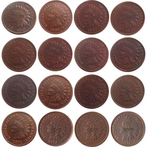 US The Date 1859-1874 Indian Cent Copper Copy Coin