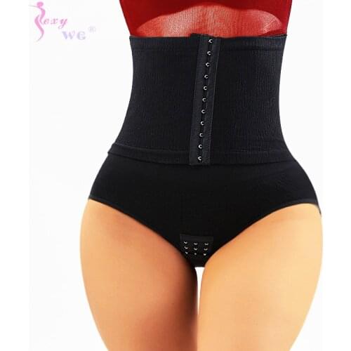 SEXYWG Women Slimming Body Shaper High Waist Tummy Control Waist Trainer Butt Lifter Padded Panties 3 Row Hooks Shapewear