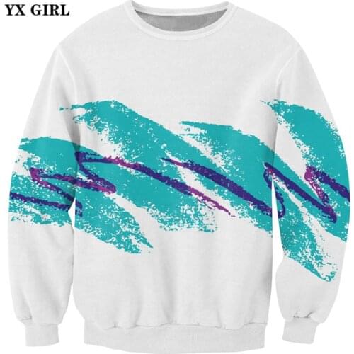 YX GIRL 2018 autumn New Fashion Mens 3d sweatshirt Paper Cup Printed Crewneck Sweatshirts Men Women Casual Pullovers WY-430