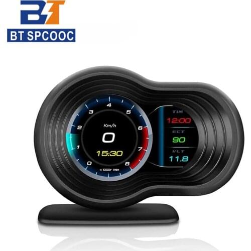 Universal Car Truck Accessories OBD2 GPS F9 Gauge with Display Car Head-up Display 8 Languages Automatic Diagnosis Tool English