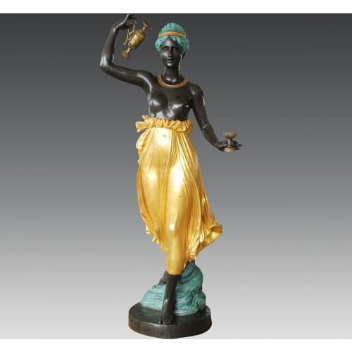 Life Size Bronze Golden Hebe Statue Sculpture Greek Goddess Art Large Indoor Outdoor Decoration