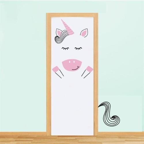 Vivid Cartoon Lovely Golden dot unicorn wall sticker living room bedroom wall decoration wall stickers for kids rooms