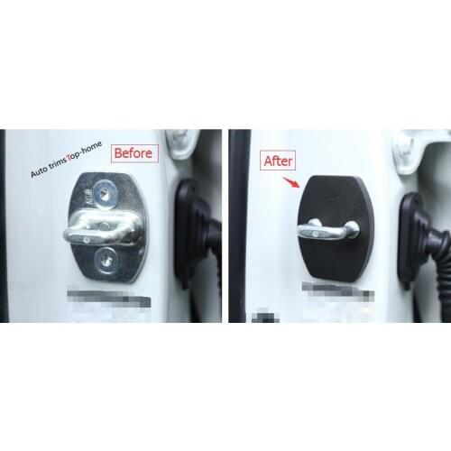 Yimaautotrims Accessories Fit For Toyota Prado Fj150 2014 - 2020 Car Door Lock Buckle Plastic Protective Cover Kit