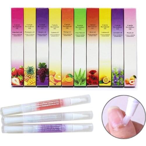 1pcs New Cuticle Revitalizer Oil Fruits Nail Art Treatment Manicure Soften Pen Tool Nail Cuticle Oil For Nails Makeup Tools