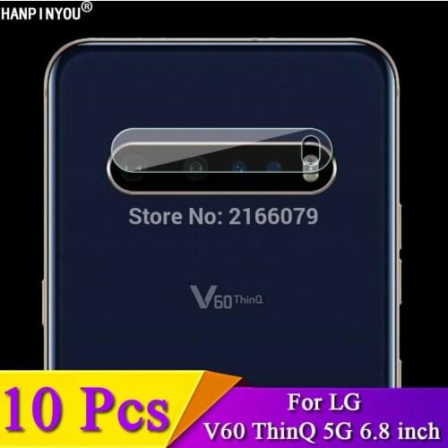 10Pcs/Lot For LG V60 ThinQ 5G 6.8" Anti-Scratch Clear Rear Camera Lens Protective Protector Cover Soft Tempered Glass Film Guard