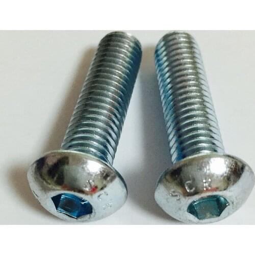 15PCS-M5*20 Galvanized Pan Head Round Head Hex Bolt