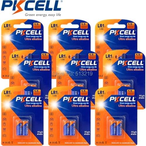 24cs/12Card PKCELL N Battery LR1 MN9100 UM-5 Replace 910A LR1 SIZE 4001 810 910A AM5 KN Lady For bluetooth headsets, glucose