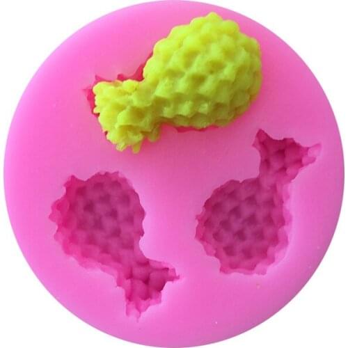 3 pieces of pineapple silicone sugar turning mold baking tools cake silicone mold 15-194