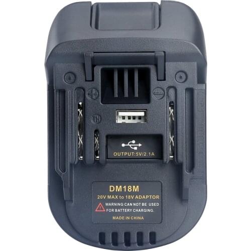 Dvisi DM18M adaptor for Dewalt Milwaukee 18V li-ion battery bat609 M18 convert to for Makita 18V li-ion battery BL1860 BL1840