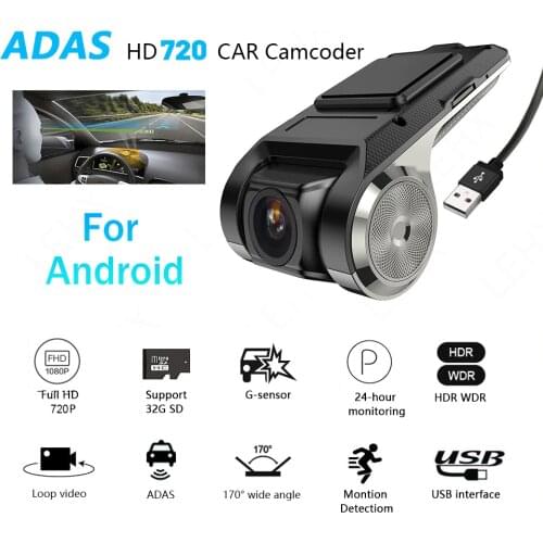 Podofo Car DVR Camera Android USB Car Digital Video Recorder Camcorder Hidden Night Vision Dash Cam 170° Wide Angle Registrar