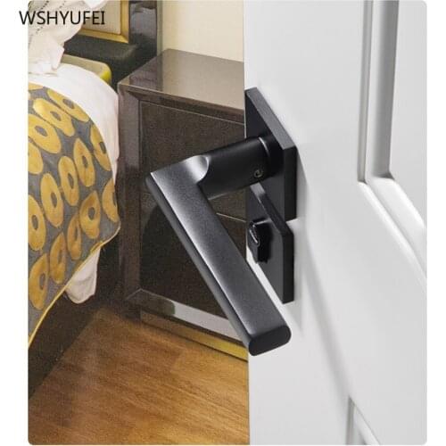 European Style Mute Room Door Lock Handle Fashion Interior Door Knobs Lock Luxurious Anti-Theft Gate Lock Furniture Hardware