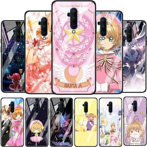 Card Captor Sakuras Anime Tempered Glass Cover For OnePlus Z 7 8 9 7T 8T 9R Nord 5G Pro Silicone Phone Case Coque