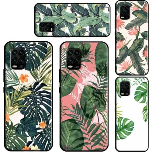 Tropical leaves Banana Leaf Case For Xiaomi Mi 11 Lite 10 9 9T 10T Pro A3 11 Ultra POCO M3 X3 Pro F2 F3 Phone Fundas