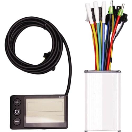 24-48V Electric Brushless Controller LCD Display Panel for Bicycle Scooter Motor Thumb Throttle Electric Bicycle Scooter Control