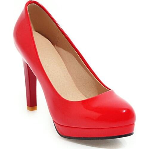 Age season sexy stilettos ultra-high with shallow mouth size code 32 red bride shoes 1837-43
