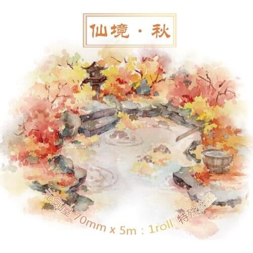 Fairy In the fall of Wonderland Washi Tapes Bullet Journal Masking Tape Adhesive Tape DIY Scrapbooking Washi Stickers