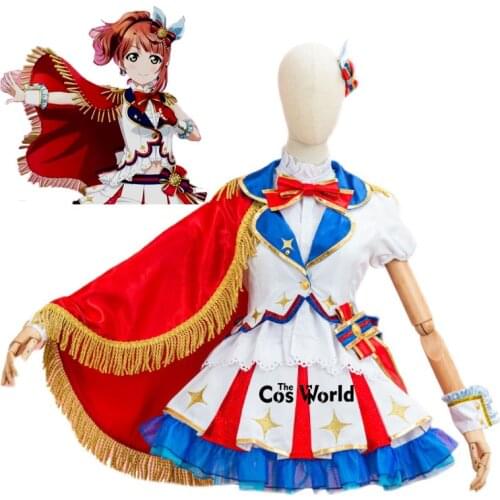 Love Live! Nijigasaki Just Believe Uehara Ayumu Cloak Tops Skirt Uniform Outfit Anime Customize Cosplay Costumes