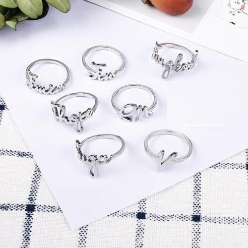 KPOP JIN JIMIN JUNGKOOK J-HOPE Bangtan Boys RM SUGA V Ring Jewelry Rings Accessories Boy Girl Same Name Rings Wholesale New