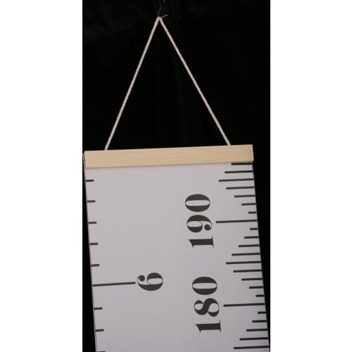 MagiDeal Kids Baby Rule Roll-Up Growth Height Chart Home Wall Hanging Decor White